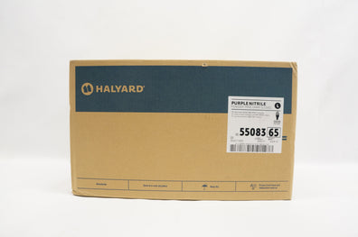 Halyard 55083 Purple Nitrile Powder-Free Exam Gloves L - Box of 1000
